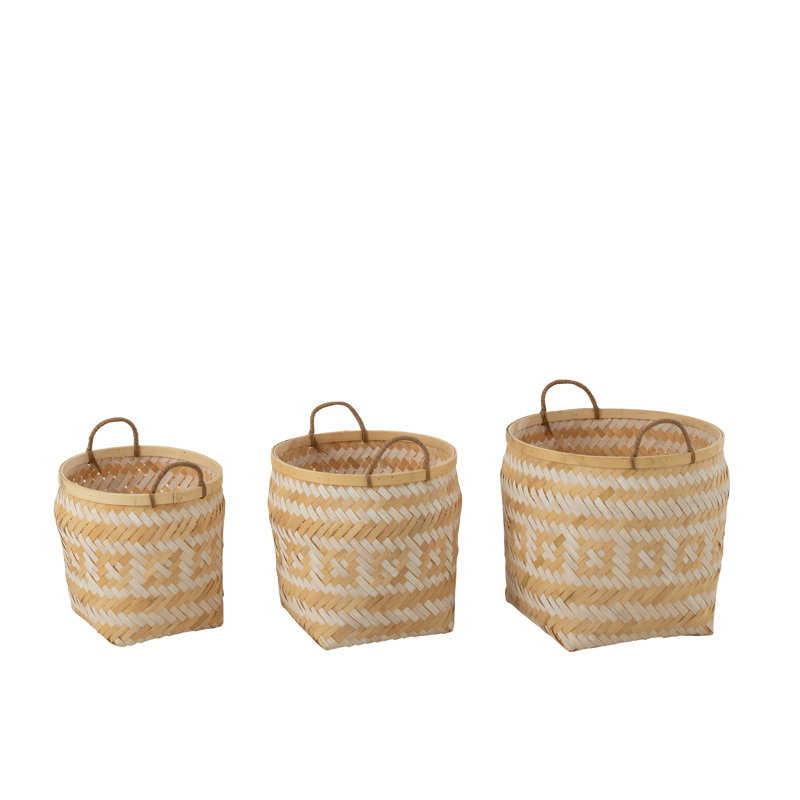 Bay Isle Home Abdulhadi Solid Wood Box, 37cm H x 40cm W x 40cm D, Natural/White