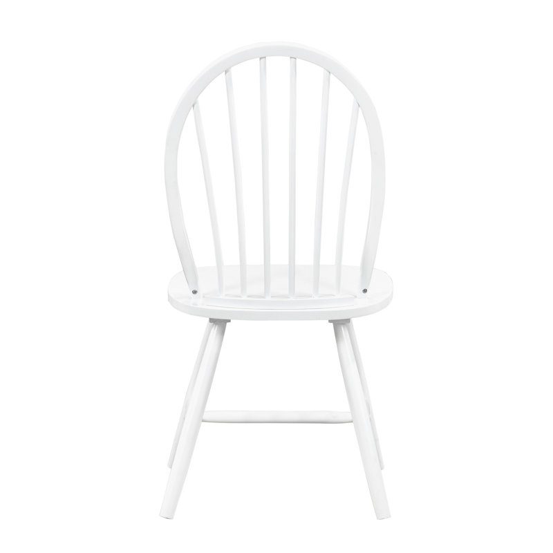 Chaises d'appoint en bois, finition blanche de 2 pour une configuration de salle à manger décontractée 2, style incomparable