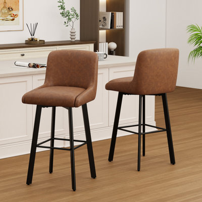 30"H Swivel Counter Height Bar Stools for Kitchen Island