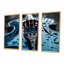 Music Blue Instument Violin - Ensemble de décoration murale musique-290866211-290866219