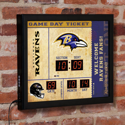 Horloge murale Baltimore Ravens