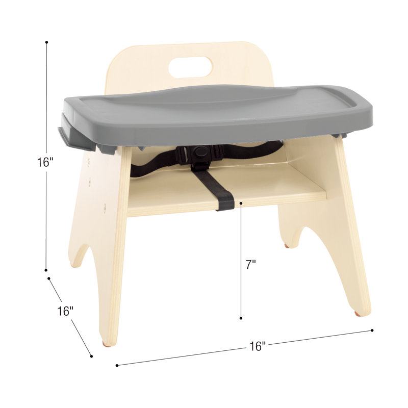 Chaise d'alimentation avec plateau - assemblée, H 7 po