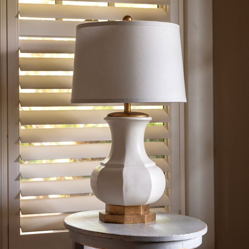 Ceramic Table Lamp With Linen Shade