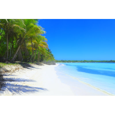 Turquoise Moored Beach - Wrapped Canvas Print