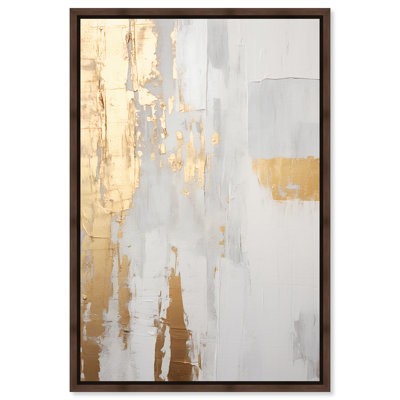 Gloire d'or sur toile, art élégant blanc et or par Art Remedy