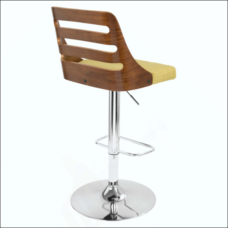 Tabouret de bar réglable Mid-Century avec pivot