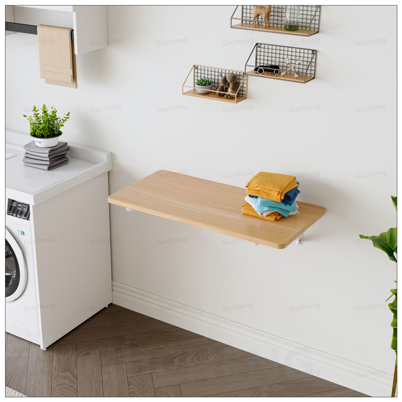 Table murale pliante, bureau à abattants peu encombrant pour petits espaces, bureau flottant polyvalent pour salle de lavage, cuisine, bureau personnel, installation facile