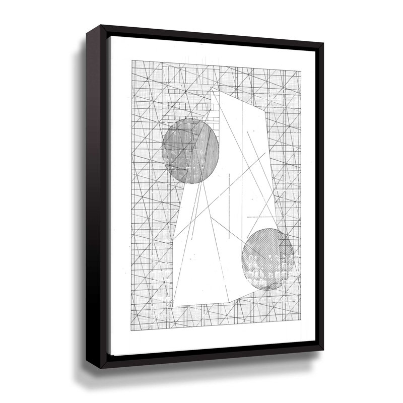 " 13 Chance Drawings Series Two ", Black Framed Canvas, 10" H x 8" W x 2" D