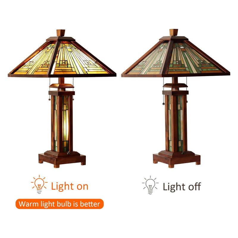 Lampe de table Union Tiffany 26 po Union Rustic