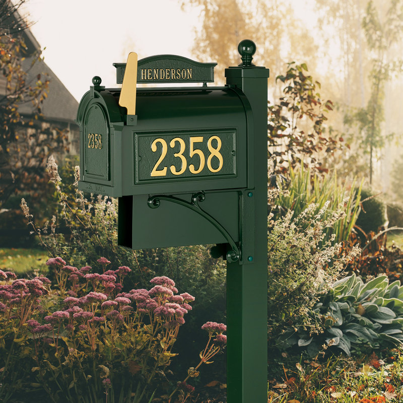 Ultimate Post Mounted Mailbox, Black, Yes