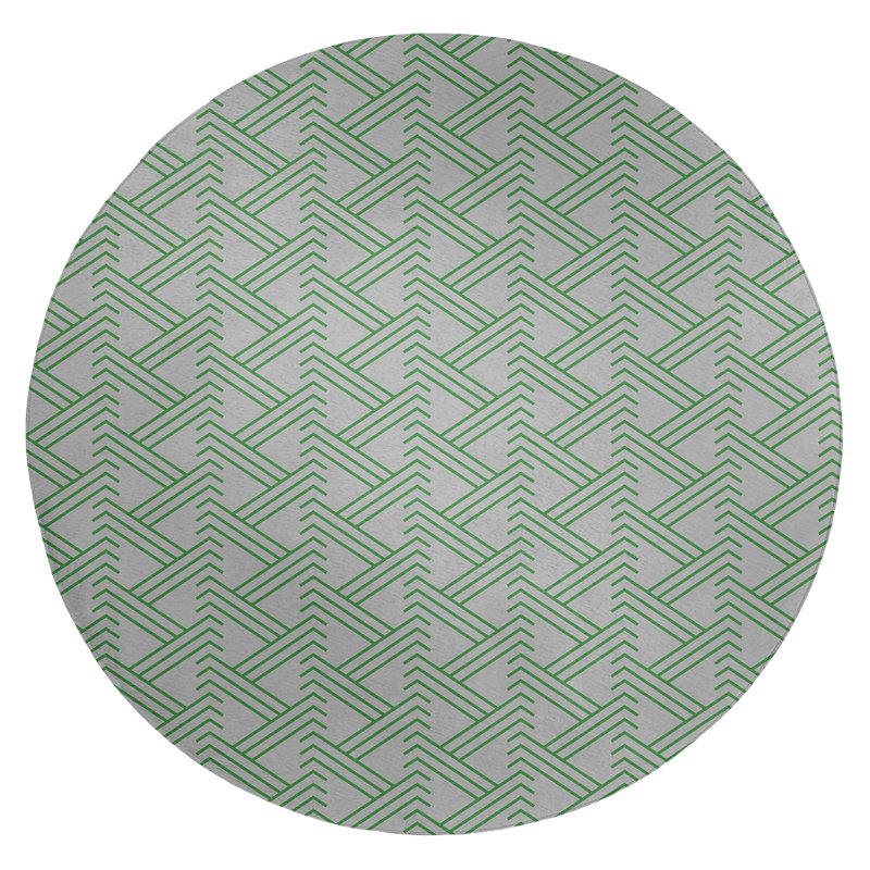 Chenille Geometric Indoor Rug, Round 5'
