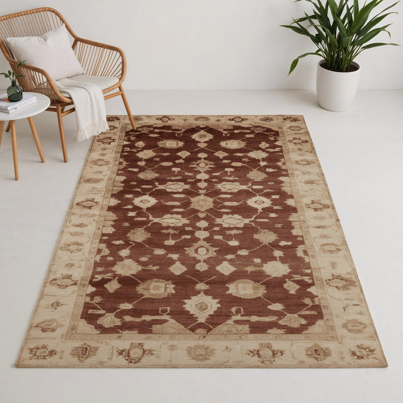 Tapis intérieur et extérieur brun Overdyed, Rectangulaire 3 pi x 5 pi