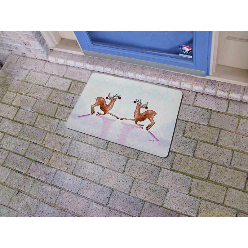Tapis d'intérieur antidérapant Dancing Deer, Rectangle 1 pi 6 po x 2 pi 2 po