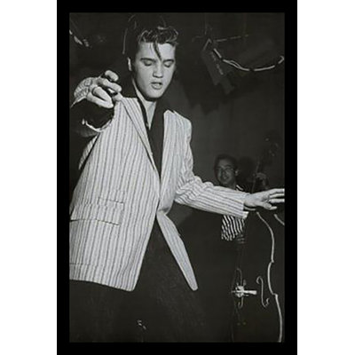 Veste blanche Elvis Presley - reproduction de photo sur papier encadrée