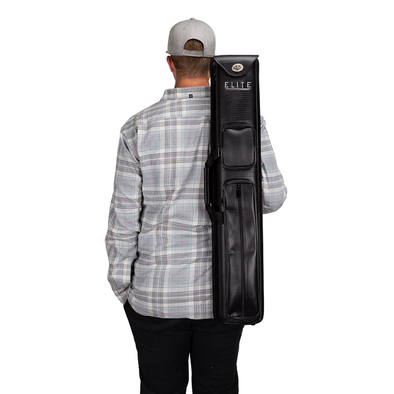 Elite 3 Butts and 5 Shafts Vinyl Pool Cue Case, Black, 31