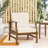 Cream Club Chair Made Of Strong Wood, 32.36” Height Available Wood Patio With Slat Panels, 25.50” Arm Option-490447497