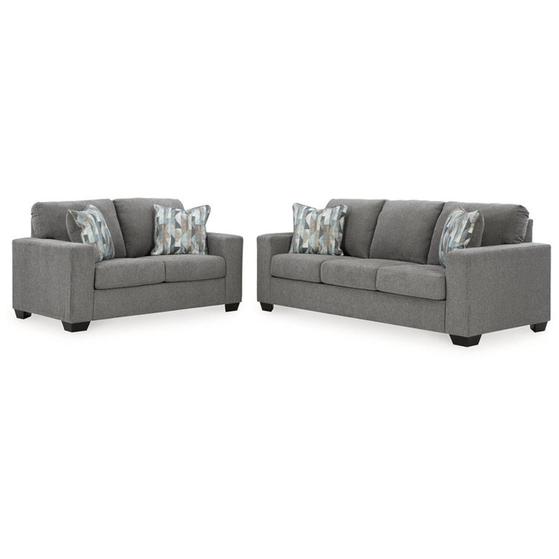 Baptistin 2 - Piece Living Room Set, Grey Fabric