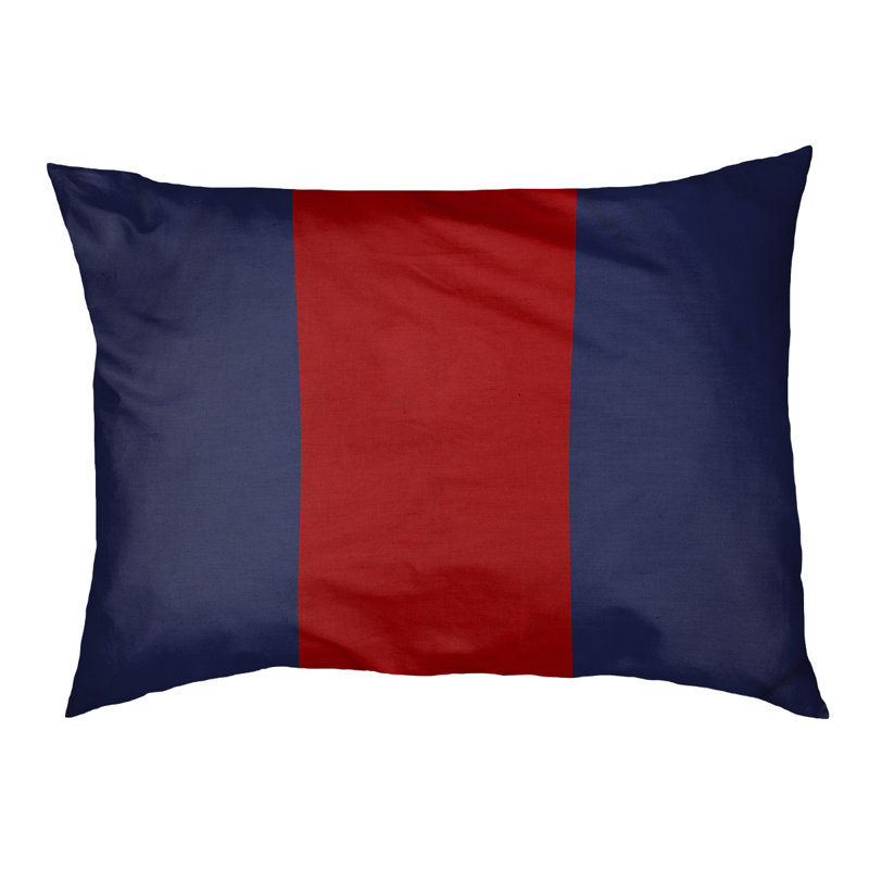 Coussin Louisville, Rouge / blanc / rouge, Moyen (l 40 po x P 30 po x H 6,5 po)