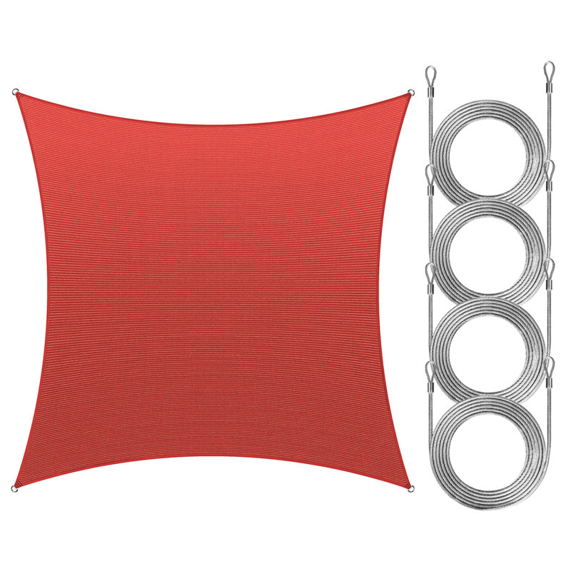Voile d'ombrage rectangulaire Royal Shade, Rouge, Bordure de jardin x 10 pi,
