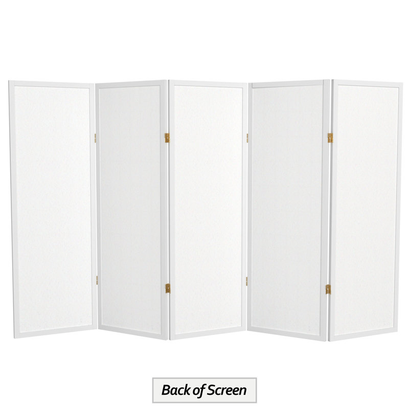 Écran court Shoji 50,75 "Alex, Blanc, 5 panneaux