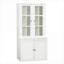 Armoires | Grand garde-manger autoportant 75,25 po, blanc neige, porte en treillis de verre, rangement réglable | Maison de campagne | Salon-32680817