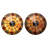 24.5"H Victorian Amber Dome Shade Double Lit Tiffany-Style Stained Glass Table Lamp-243898409