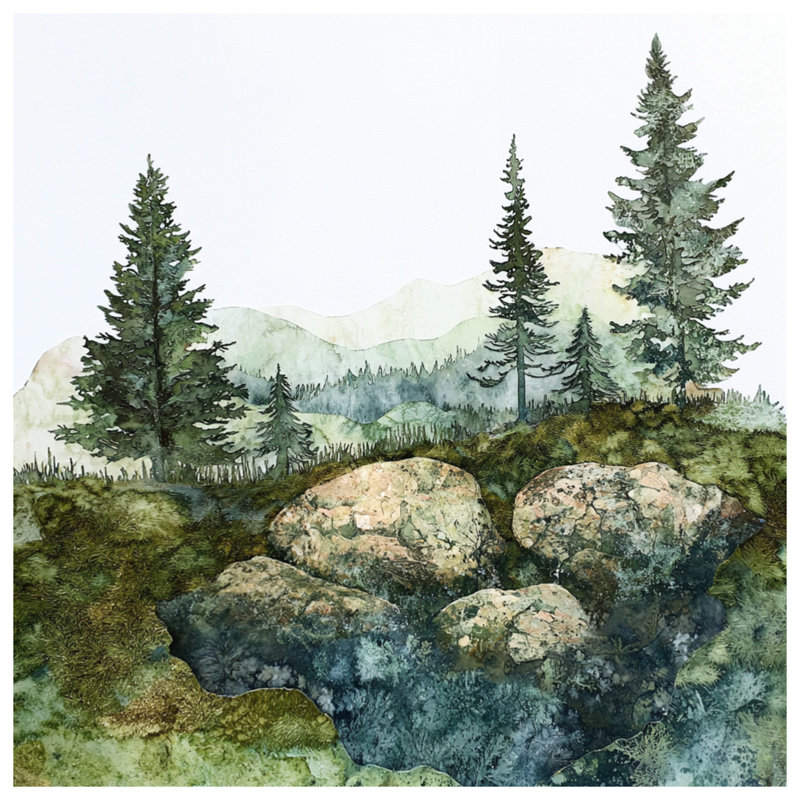 Mountain Forest Landscape Duvet Covers, Twin