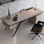 Bureau rectangulaire en acier inoxydable + avec 1 tiroir-831325083-831325085