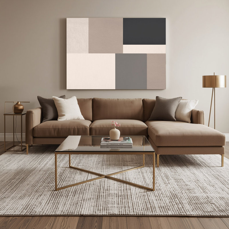 Minimalisme 5, art mural sur toile grise, H 12 po x l 18 po