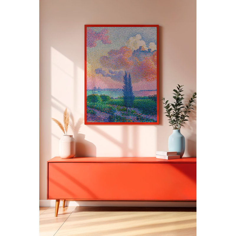 Peinture décorative en panneau de fibres à densité moyenne, Rouge