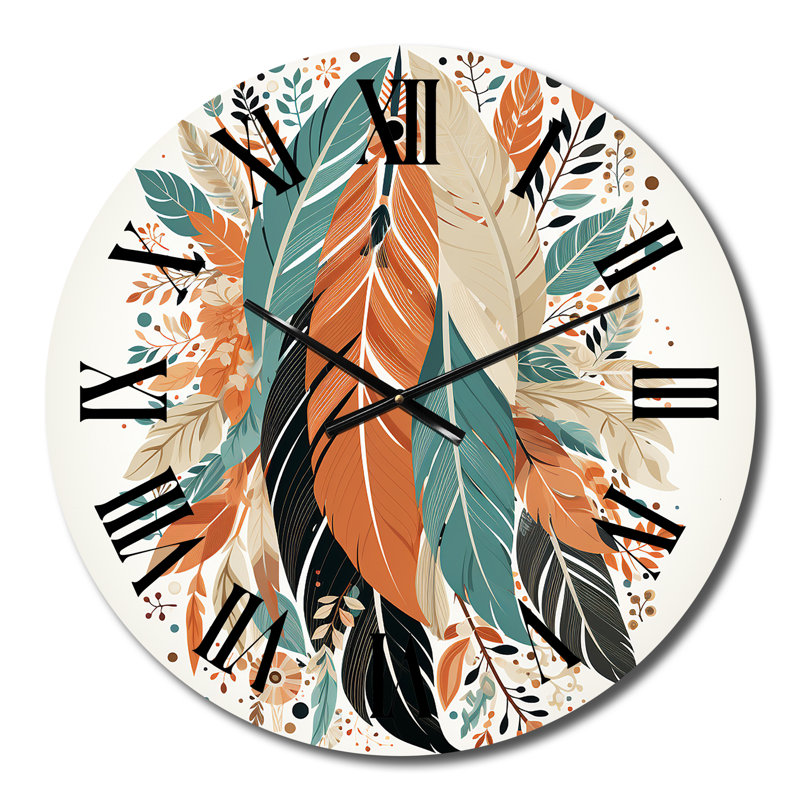 Horloge murale rétro en métal Boho, Petit