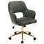 Chaise de bureau pivotante à dossier courbé en tissu de 24 po de largeur-1995912548