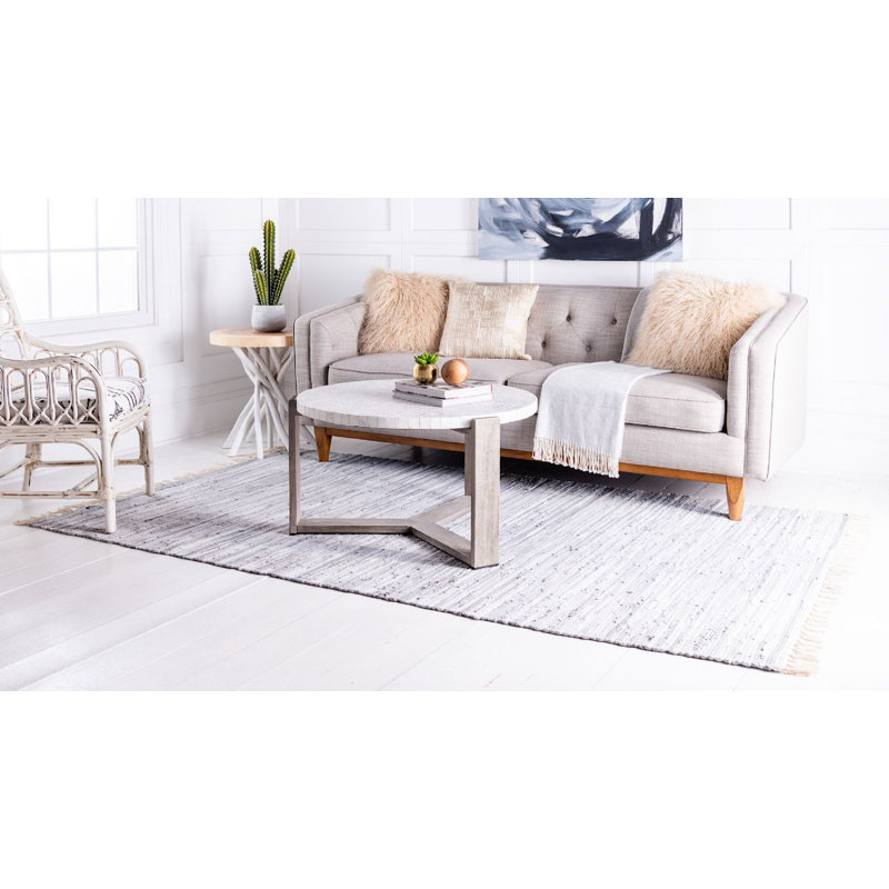 Gwin Cotton Abstract Indoor Rug, Rectangle 4' x 6'