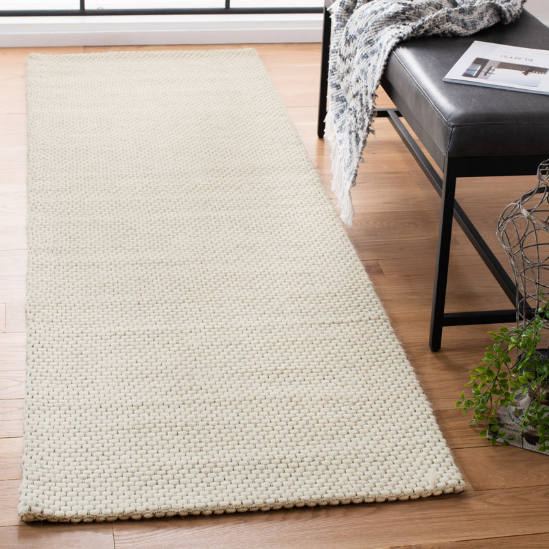 Tapis performance de couleur unie tissé à la main Marina Natura, Tapis de couloir 2 pi 3 po x 8 pi