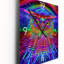 Horloge murale psychédélique, hibou arc-en-ciel-99638999
