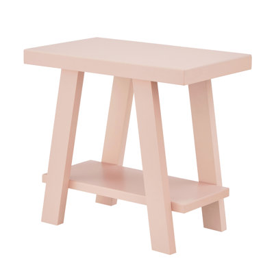 Athens Contemporary Wood Shelf Side Table Nightstand With One Shlef