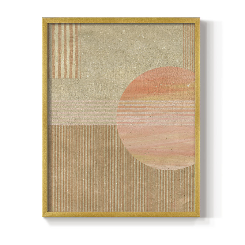 Adobe Sunrise II, reproduction encadrée - bois massif, H 20 po x l 16 po, Or
