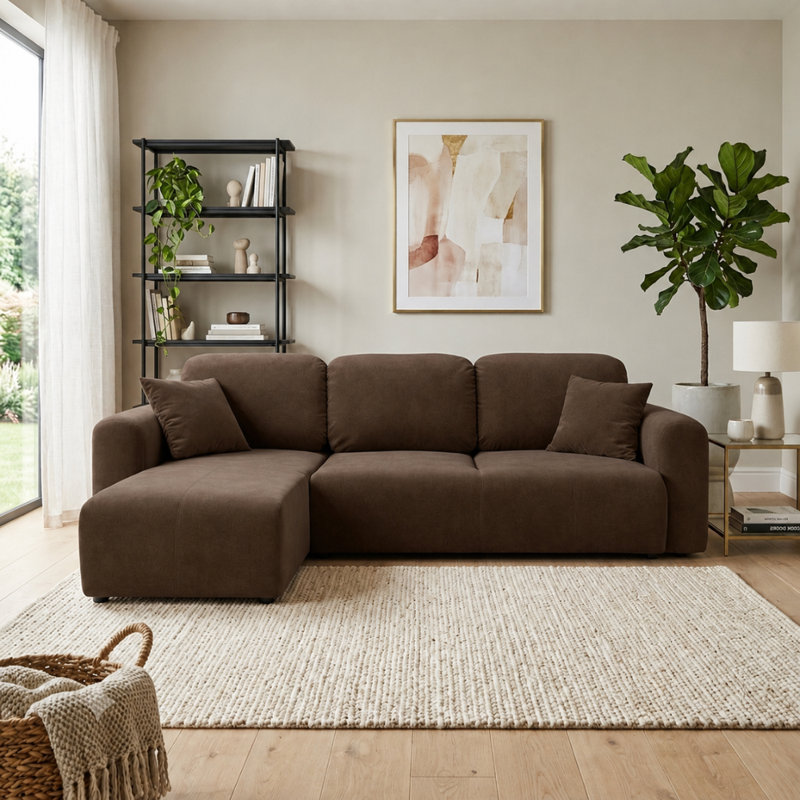 Chandara 3 Seater Sofa Bed, Left Hand Facing Corner Sofa