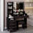 41" Large Left-Sided Vanity Set With LED Mirror & Cushioned Stool – Touch Control, 3-Color Lighting, Multi-Layer Storage – Modern Dresser For Spacious Bedrooms