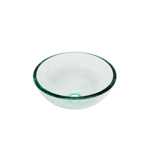 12-inch Glass Circular Vessel Bathroom Sink
