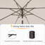 Oakley 9FT Lighted Tilt Market Patio Umbrella, Outdoor Umbrella with Crank, All-Weather UV Protection for Deck Backyard Garden Pool Lawn Porch-479831562