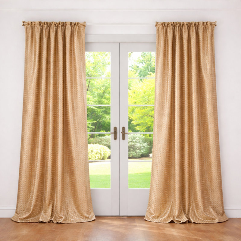 Coin Room Darkening Curtain, 50" W x 108" L