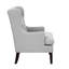 Chaise d'appoint à boutons avec siège en tissu gris et coussins en mousse-2137725765