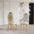 Kamien Solid Back Side Chair Dining Chair With Stainless Steel Legs-804848191-804848189
