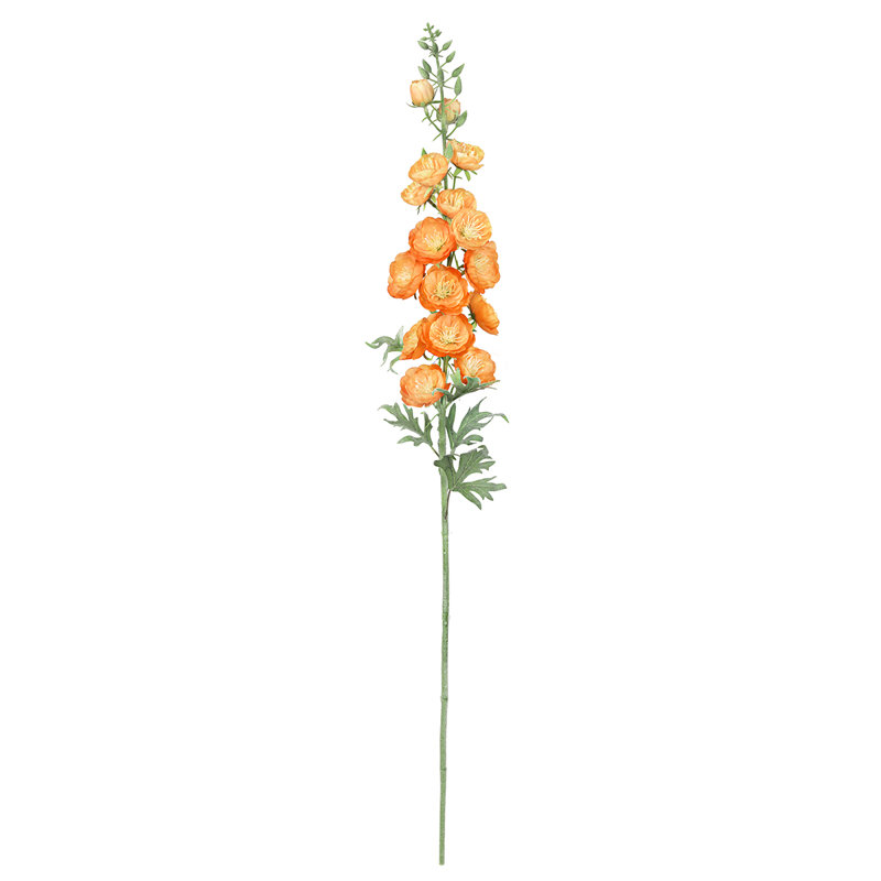 Vaporisateur de tiges de fleurs artificielles hybrides Delphinium, Orange