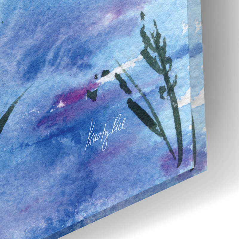 Art mural en verre Dusk 'par Kristy, H 12 po x l 12 po x P 0,13 po