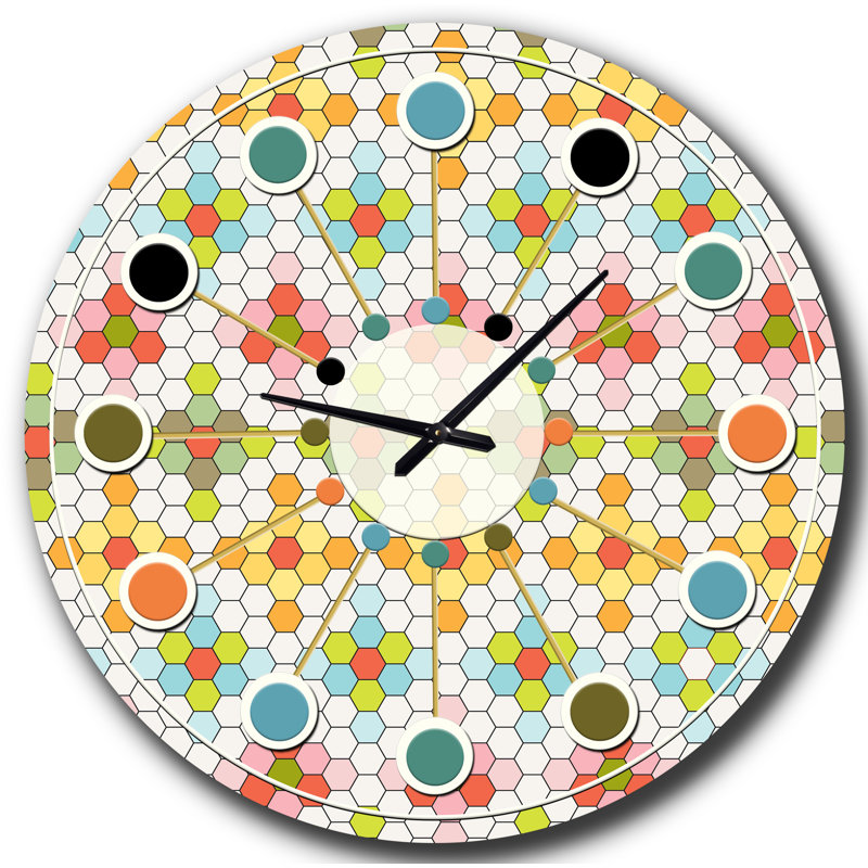 Horloge murale rétro Mid-Century, Moyenne