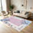 Lilac Grey Bird Floral carpet-easy to clean, machine-washable, soft and comfortable; suitable for door mats, kitchens, living rooms, bedrooms, corridors, and laundry areas. Easy to clean, durable carpet for home decoration.-1240314189