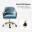 Chaise de travail en velours Adan-851993443