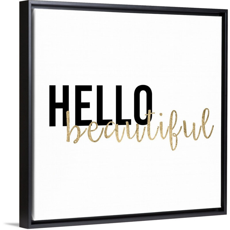 « golden quote i », art textuel sur toile, Cadre noir, H 11,7 po x l 11,7 po x P 1,75 po
